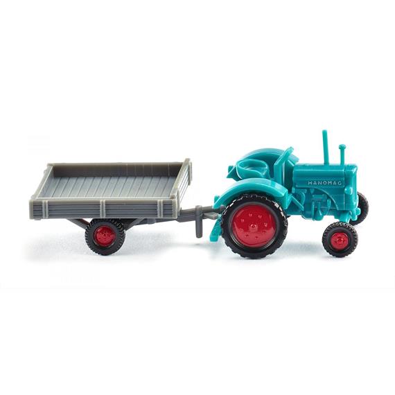 Wiking 095304 Hanomag R 16 mit Anhänger wasserblau/grau N