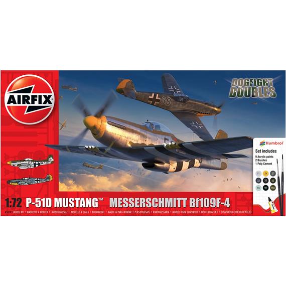 Airfix A50193 P-51D Mustang vs Bf109F-4 Dogfight Double - Massstab 1:72