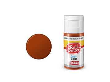 AMMO R-0031 Rail Center Boxcar-Braun, matt, Acrylfarbe, 20 ml