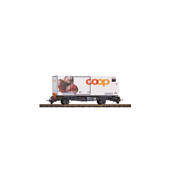 Bemo 2269 110 RhB Lb-v 7860 mit Coop-Container "Champignons" - H0m (1:87)