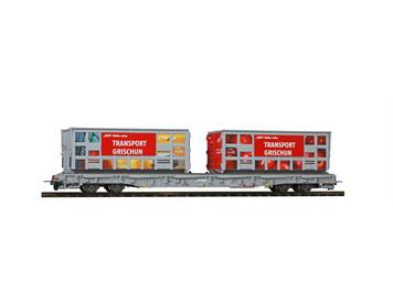 Bemo 2291 120 RhB R-w 8210 Tragwagen "Bündner Güterbahn" Apfel & Hafen, H0m (1:87)