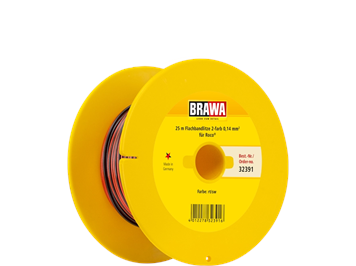 Brawa 32391 Doppellitze 2adrig schwarz/rot, 25 Meter, 0.14 mm²