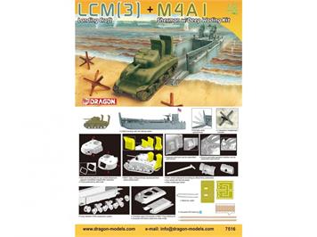 Dragon 7516 LCM(3)+M4A1 Sherman w/DeepWadingKit im Massstab 1:72