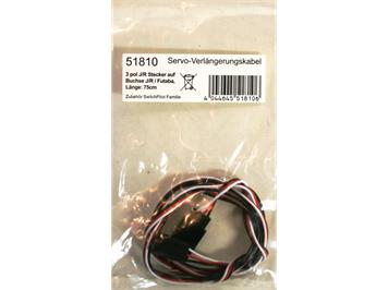 ESU 51810 Servo-Verlängerungskabel J/R Stecker auf Buchse J/R/Futaba, 75 cm