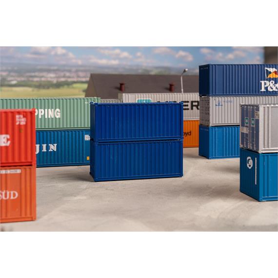 Faller 182054 20 Container, blau, 2er-Set - H0 (1:87)