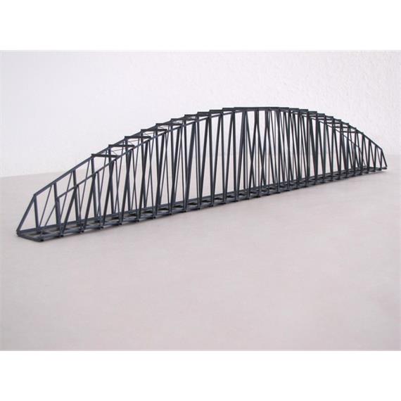 HACK 23160 Bogenbrücke 50 cm grau BN50-A, Fertigmodell aus Weissblech, N 1:160