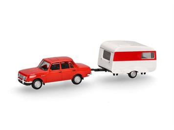 Herpa 028585 Wartburg 353 '82 Limousine mit Qek-Junior - H0 (1:87)