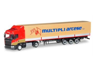 Herpa 304061 Scania R'13 HL Planen-Sattelzug "Multipli Arcese"