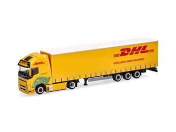 Herpa 318952 Volvo FH GL XL Electric Lowlinergardinenplanen-Sattelzug DHL - Massstab 1:87