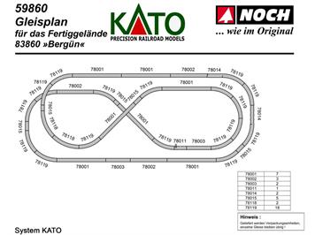 Kato 79840 Gleispaket zum Fertiggelände Bergün - N (1:160)