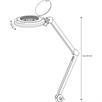 LED Lupenleuchte 60 SMD LED 3D 1.75X - Vergrößerungsfaktor=1.75 x 127 mm | Bild 4