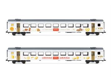 Liliput 330535 BLS EW III Kambly Ergänzungswagenset 2teilig DC und AC, H0 (1:87)