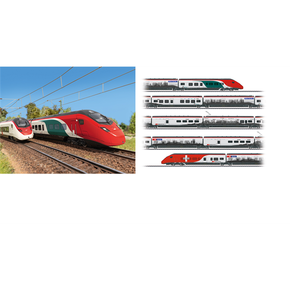 Märklin 39811 SBB Triebzug RABe 501 Giruno, 7-teilig , mfx+/MM/DCC mit Sound - H0 (1:87)