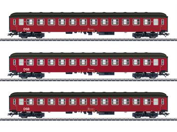 Märklin 42694 Persoenenwagen - Set Drei Reisezugwagen Bcm, 2. Klasse der DSB, H0