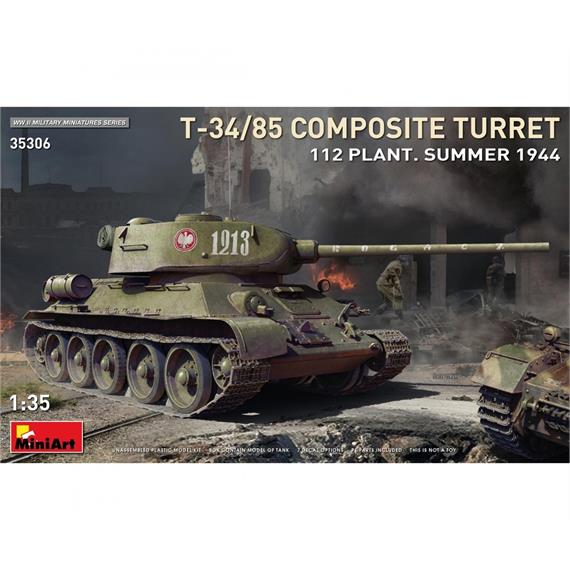 MiniArt 35306 T-34/85 Comp. Turret 112 Pl. Som.44 - Massstab 1:35