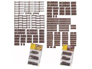 NOCH 33096 Gartenzäune, 72 Teile, Gesamtlänge ca. 150 cm - N (1:160)