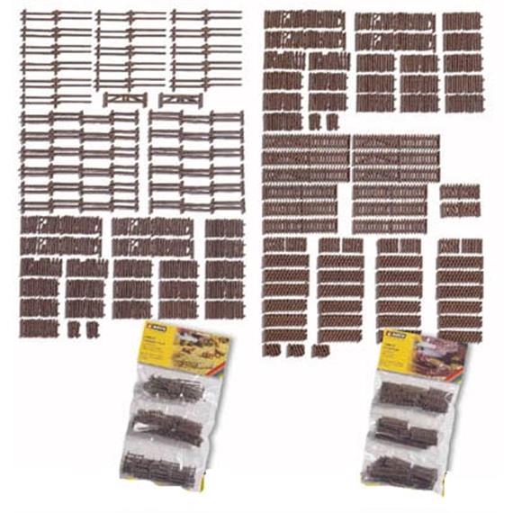 NOCH 33096 Gartenzäune, 72 Teile, Gesamtlänge ca. 150 cm - N (1:160)