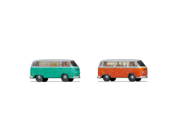 Noch 44604 Volkswagen T2 grün und orange, 2 Stück - Z (1:220)