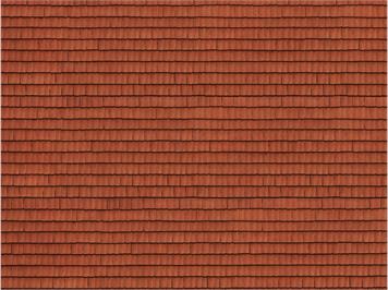 NOCH 56670 3D-Kartonplatte "Dachziegel" rot - H0 (1:87)