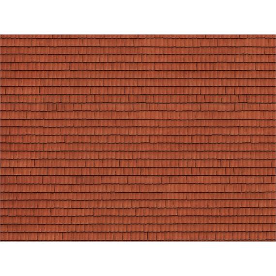 NOCH 56670 3D-Kartonplatte "Dachziegel" rot - H0 (1:87)