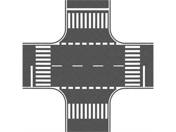 NOCH 60712 Kreuzung Asphalt, 22 x 22 cm - H0 (1:87)