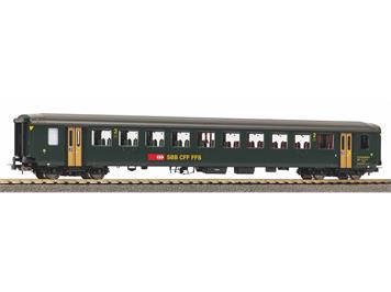 PIKO 96778 SBB Personenwagen EW I 2. Klasse grün, neue Schrift und grauem Dach, Ep V