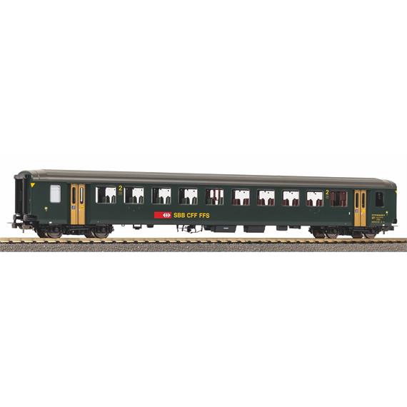 PIKO 96778 SBB Personenwagen EW I 2. Klasse grün, neue Schrift und grauem Dach, Ep V