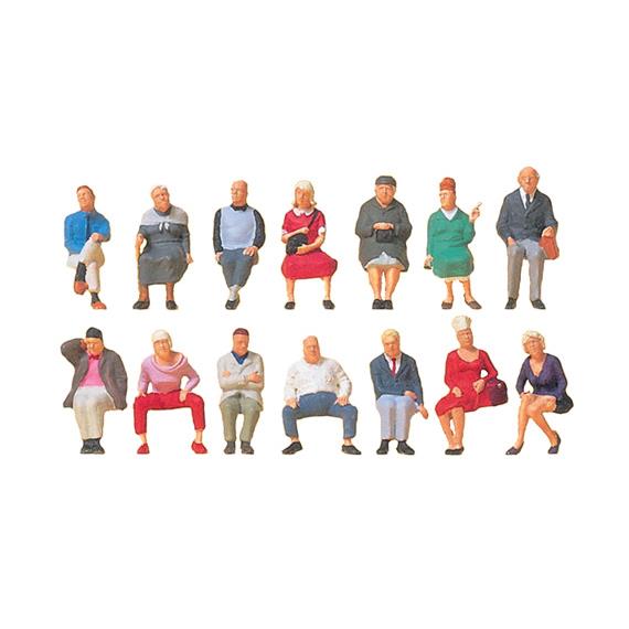 Preiser 10524 Sitzende Reisende (12 Figuren) HO