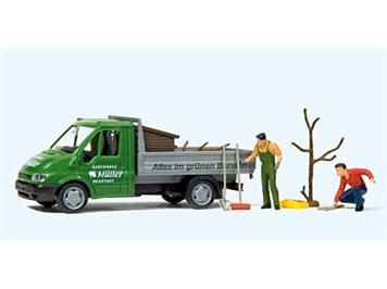 Preiser 33260 Ford Transit Gartenbau Müller HO