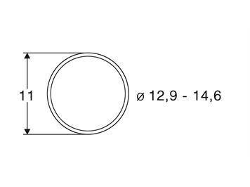 Roco 40070 Haftringsatz DC 12.9-14.6mm, 10 Stück - H0 (1:87)