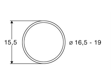 Roco 40072 Haftringsatz DC 16.5-19mm, 10 Stück - H0 (1:87)
