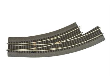 Roco 42572 Bogenweiche links BWl3/4 mit Handantrieb, mit Bettung - H0 (1:87)