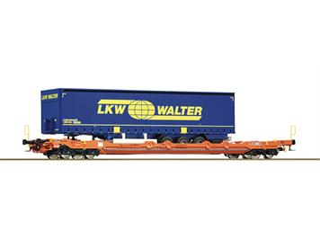 Roco 6600063 Taschenwagen T5, Wascosa der Spedition LKW Walter - H0 (1:87)