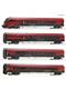 Roco 74038 4-tlg. Set: Railjet, ÖBB, DC 2L, digital DCC, LED-Licht schaltbar - H0 (1:87)