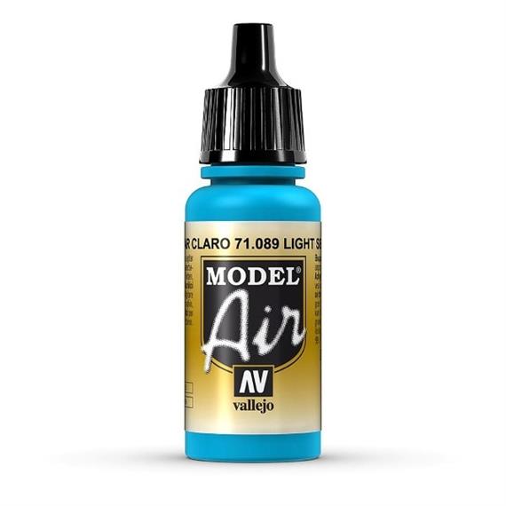 Vallejo 71.089 Model Air LIGHT SEA BLUE , 17 ml