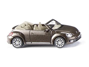 Wiking 02802 VW The Beetle Cabrio toffeebraun met.