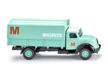 Wiking 042602 Pritschen-Lkw (Magirus Sirius) "Migros" - H0 1:87