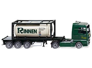 Wiking 053601 Tankcontainersattelzug 20 MAN TGX "Rinnen" HO