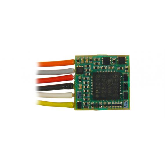ZIMO MX616 Miniaturdecoder mit 9 Litzen, 6 Fu-Ausgänge, 8 x 8 x 2,4mm, 0,7 A