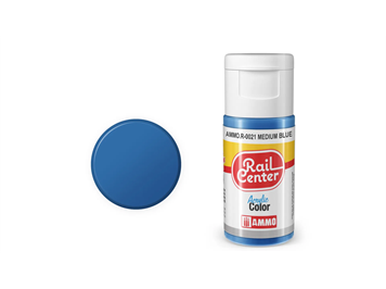 AMMO R-0021 Rail Center Mittelblau, matt, Acrylfarbe, 20 ml