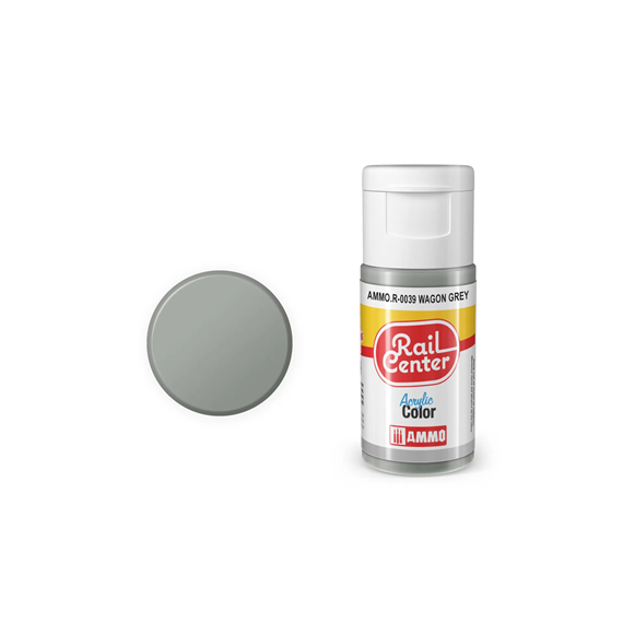 AMMO R-0039 Rail Center Waggongrau, matt, Acrylfarbe, 20 ml