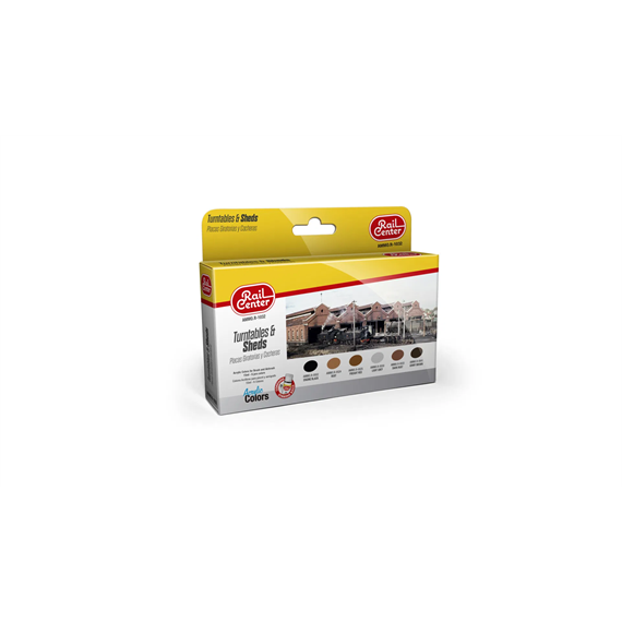 AMMO R-1032 Rail Center Drehscheiben & Schuppen, Farb-Set