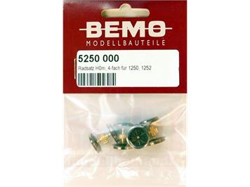 Bemo 5250 000 Radsatz mit Zahnrad für komplette Lok Ge 4/4I (= 4 Stück), H0m (1:87)