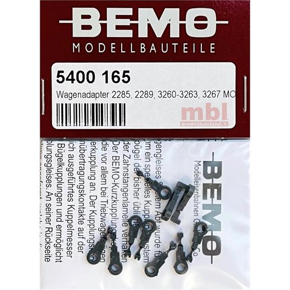 Bemo 5400 165 Kurzkupplung Wagenadapter, L=10,5mm (Code F), 10 Stück - H0m (1:87)