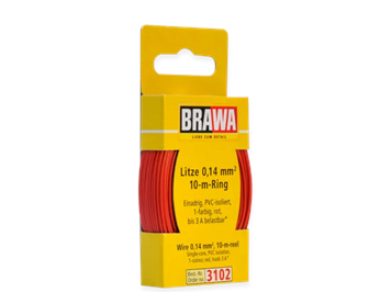 Brawa 3102 Litze 0,14 mm², rot, 10 m