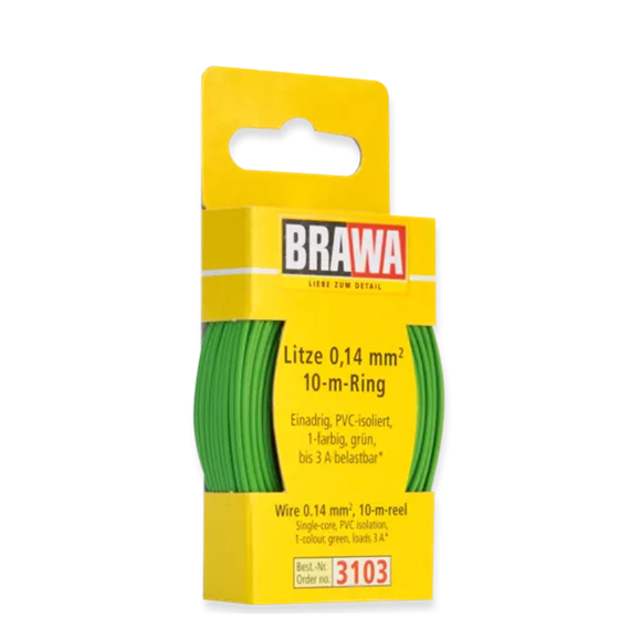 Brawa 3103 Litze 0,14 mm², grün, 10 m