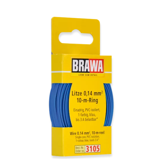 Brawa 3105 Litze 0,14 mm², blau, 10 m