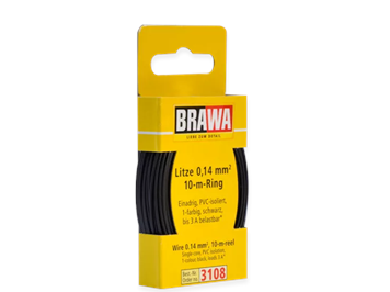 Brawa 3108 Litze 0,14 mm², schwarz, 10 m