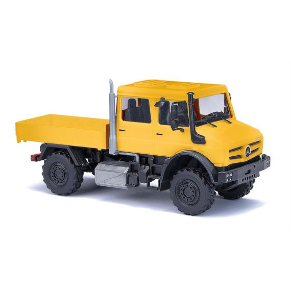 Busch 51080 Mercedes-Benz Unimog U 5023 / Doppelkabine, gelb "Formneuheit" - H0 (1:87)