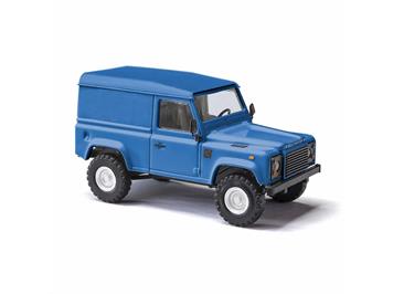 Busch 54350 Land Rover Defender 90 Kasten, blau "Formneuheit" - H0 (1:87)